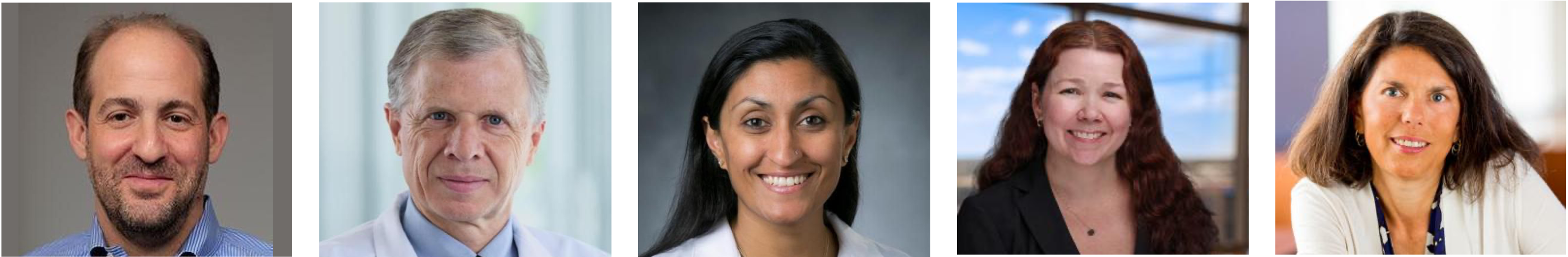 Headshots of five DCRI Implementation Science experts attending ACC.25 in Chicago.