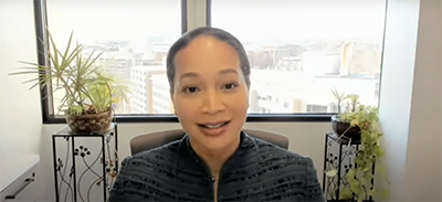 Nakela Cook, Executive Director of PCORI, speaks to the wider research community during a recent, virtual DCRI Research Forum.