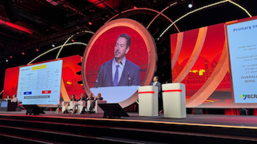 Renato Lopes presents at ESC 2025 in Madrid, Spain. 