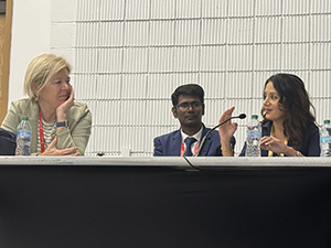 Sana Al-Khatib speaks on a panel at AHA25