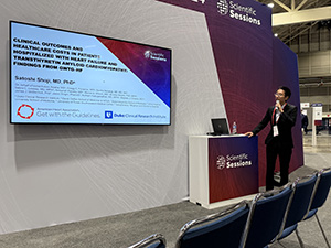 Satoshi Shoji presents during a moderated poster session at AHA25