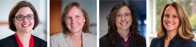 A grid of four headshots of DCRI faculty members: Lisa Wruck, Christina Wyatt, Rachel Greenberg, and Kim Huffman