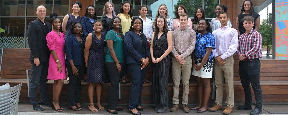 STAR Program students from a past cohort pose together for a group photo.